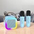 Mini Parlante Karaoke Bluetooth RGB Con 2 Micrófonos K-12 Variante Color Azul