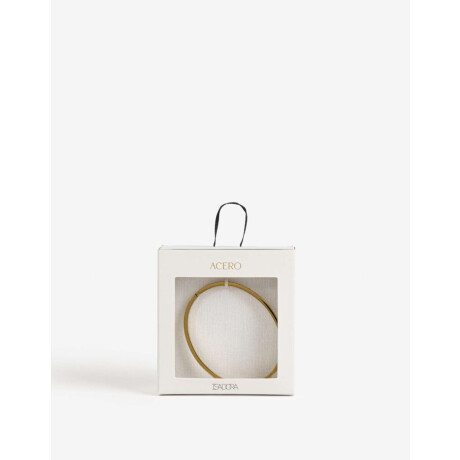 Pulsera De Acero Con Cubic Dorado