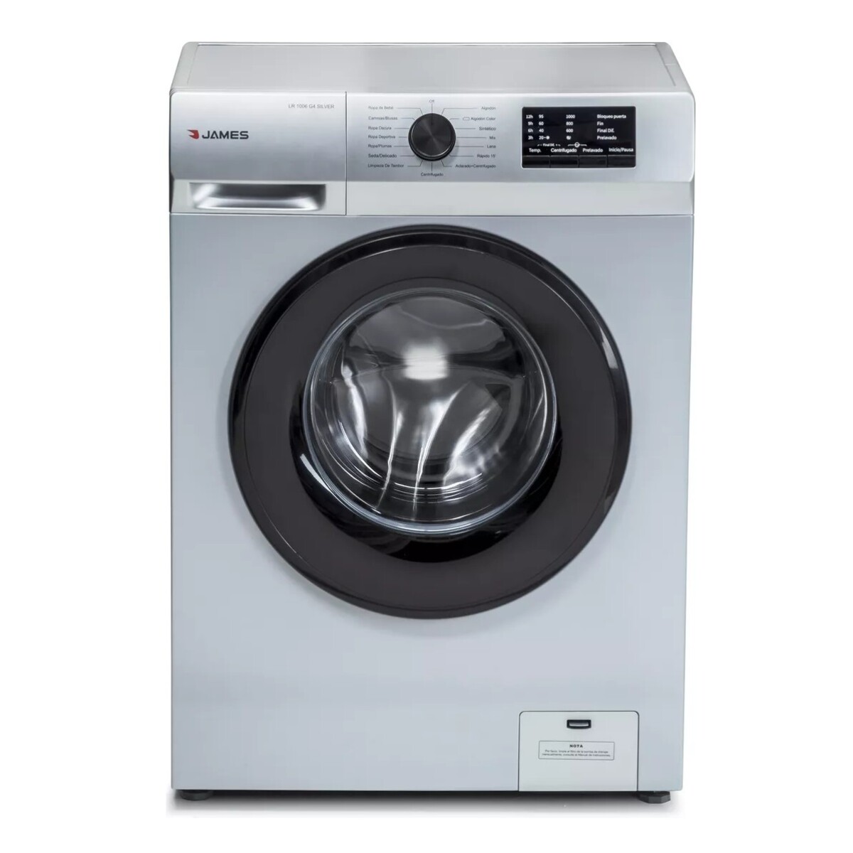 Lavarropas James Lr 1006 Silver 6 Kg 15 Programas 