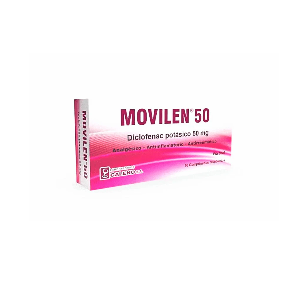MOVILEN 50 MG CJ X 10 COMP. REC.