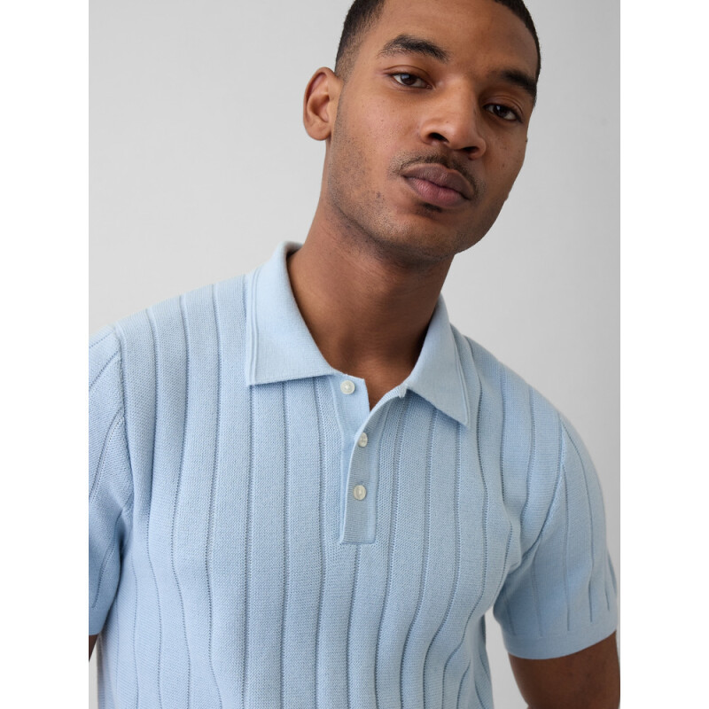 SS SWEATER POLO SAIL BLUE