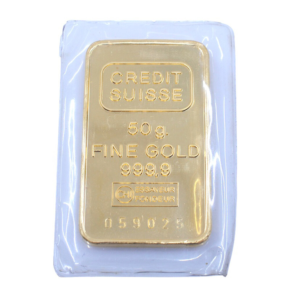 Lingote de oro fino Credit Suisse 50 gr Lingote de oro fino Credit Suisse 50 gr