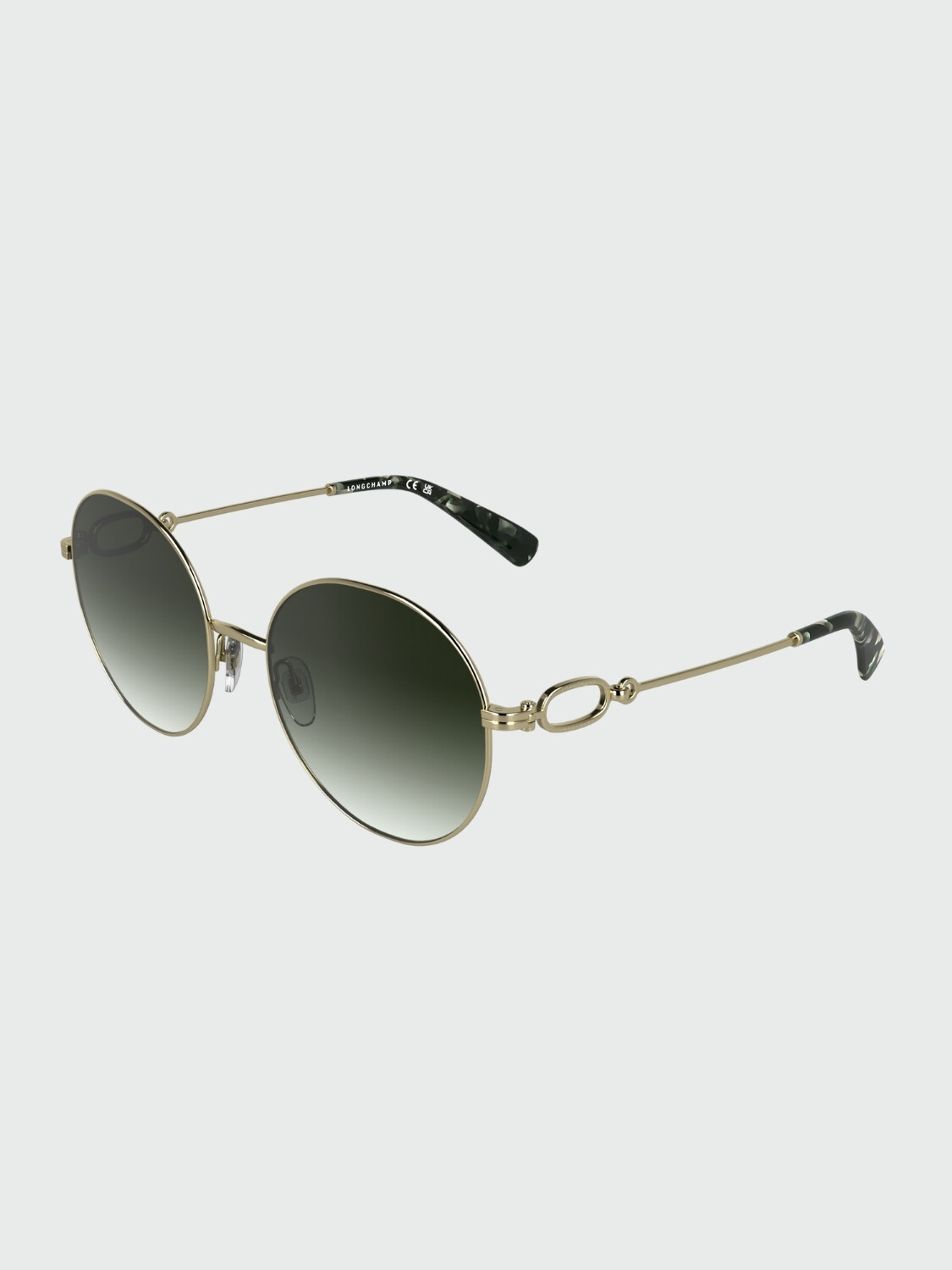 LONGCHAMP - Lentes de Sol Dorado/ Kaki Degradado J52