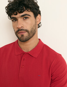 520752 REMERA HARRINGTON LABEL Rojo Oscuro
