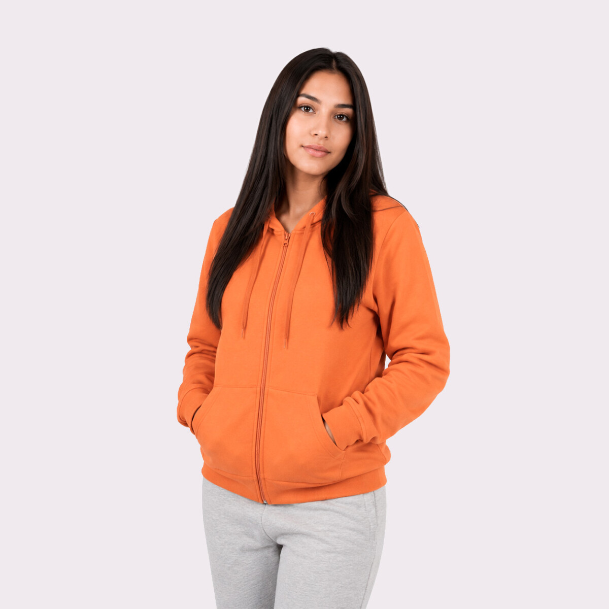 CAMPERA UNISSEX BÁSICA ADULTO - NARANJA 