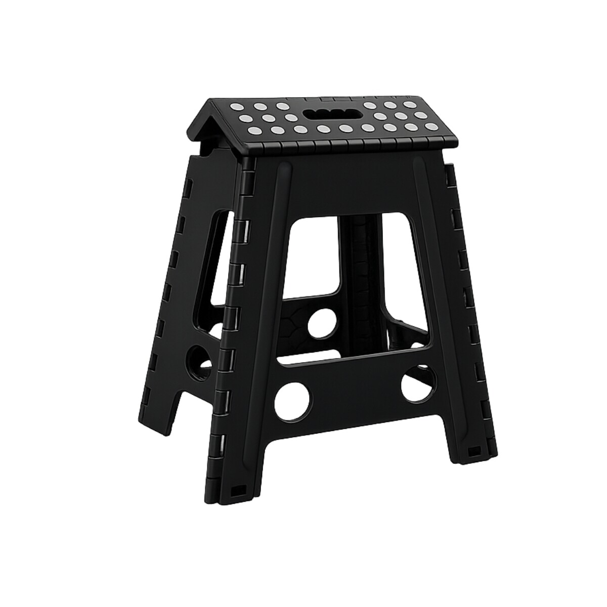 BANQUETA PLASTICA PLEGABLE NEGRA Banqueta Plastica Plegable Negra