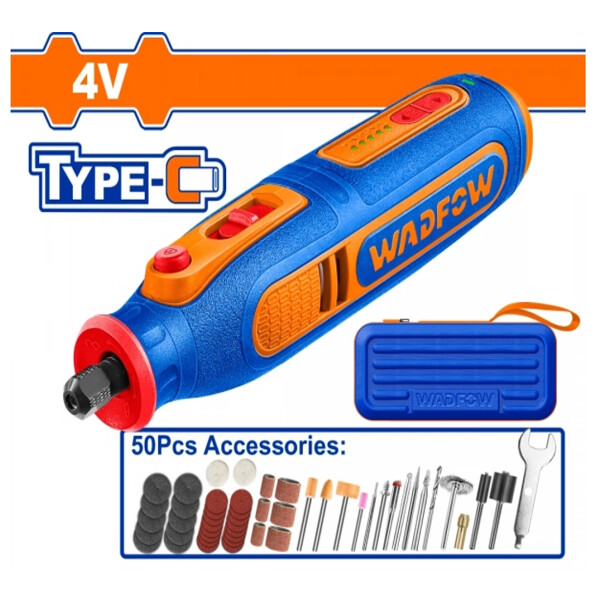 MINI TORNO A BATERIA 4V USB + 50 ACCESORIOS WADFOW WRYN418 MINI TORNO A BATERIA 4V USB + 50 ACCESORIOS WADFOW WRYN418