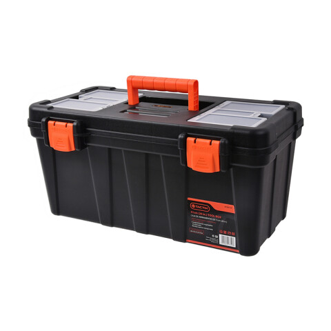 Caja negra cierres naranja y tapa organizadora 20" TT0226