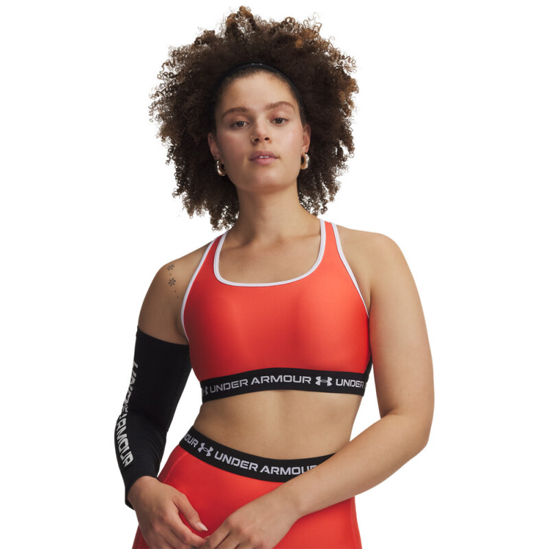 UA Crossback Mid Bra-RED RED-690