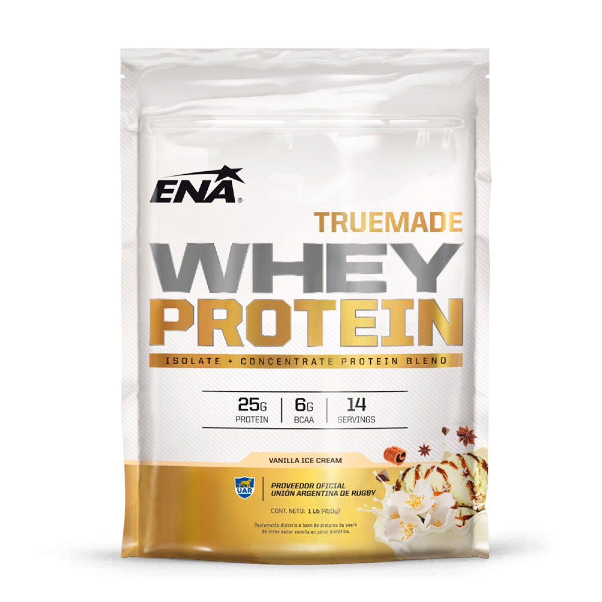 ENA TrueMade Whey Protein Isolate - Vainilla - 453 g (1 lb) 