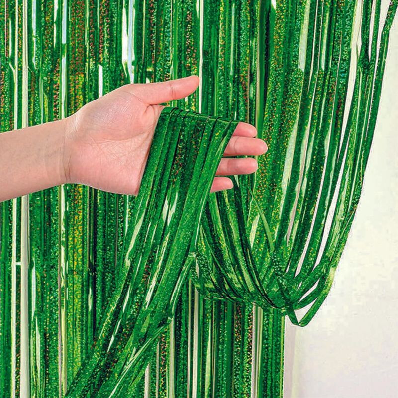 Cortina Fessta Holografíca 2x1 Metros Verde
