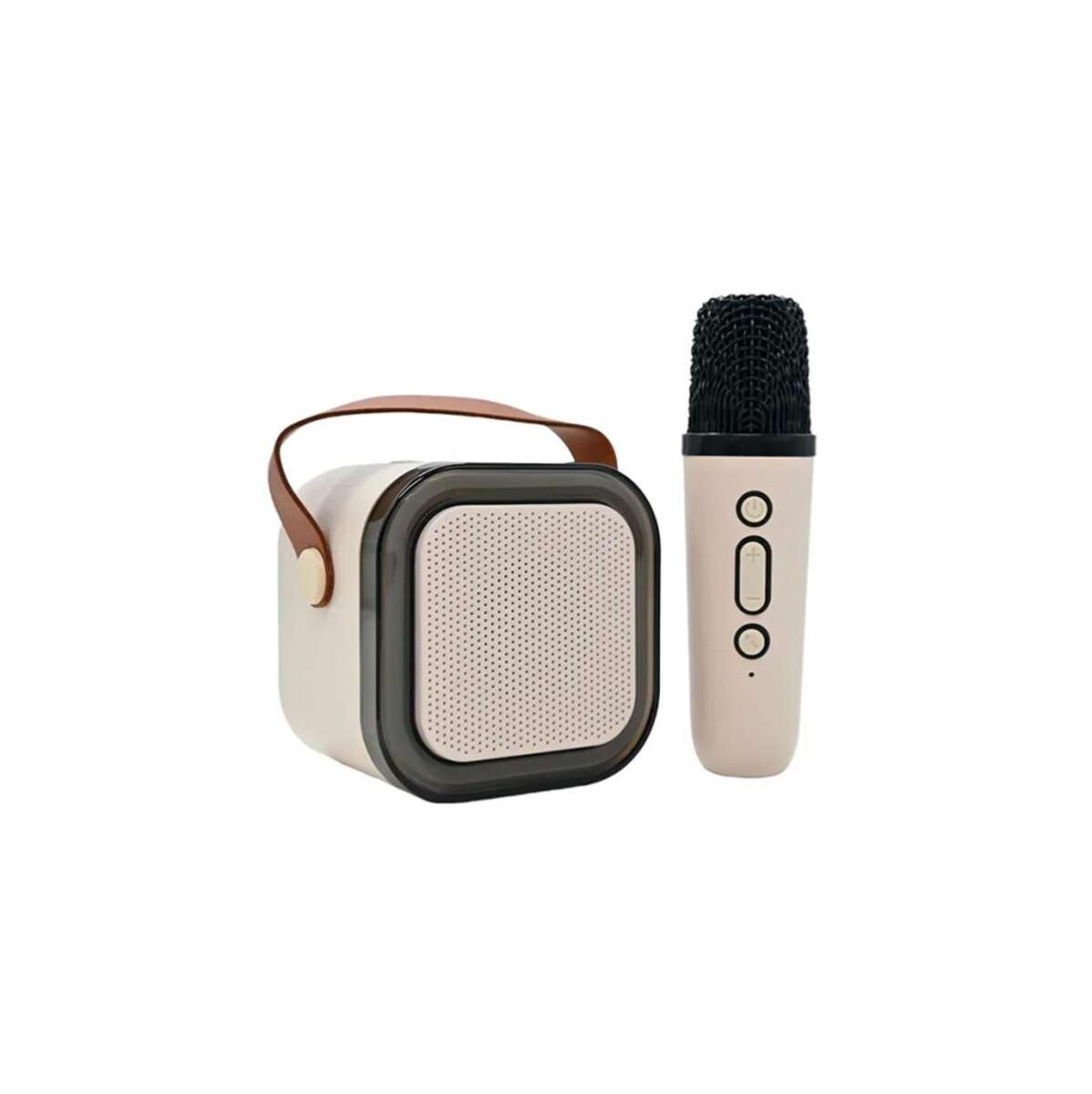 Parlante con luz y microfono karaoke - Blanco 
