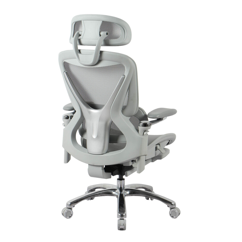 SILLA DE OFICINA MALLA-Y-METAL GRIS LYRA