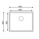 PILETA DE COCINA SIMPLE R15 SATIN BRUSHED 40X50X22.8CM GAMAS DE GRIS