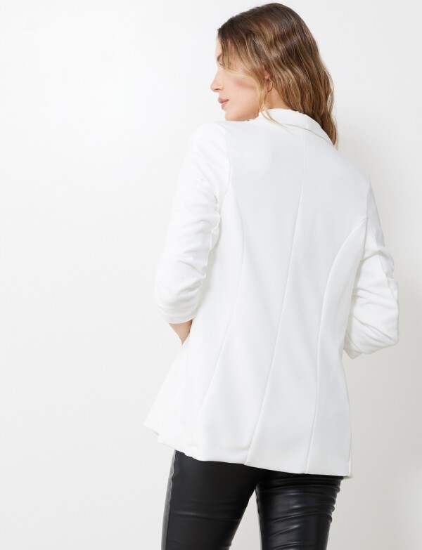 Blazer Crepe Manga Fruncida CRUDO