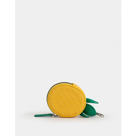 Monedero Cuerina Fruta Amarillo Medio
