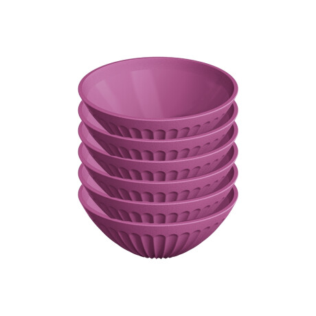 Set x6 bowl de plástico 400ml MAGENTA
