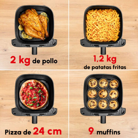 Freidora Sin Aceite Moulinex Easy Fry Mega 7.5Lts Digital 8 Programas Automaticos