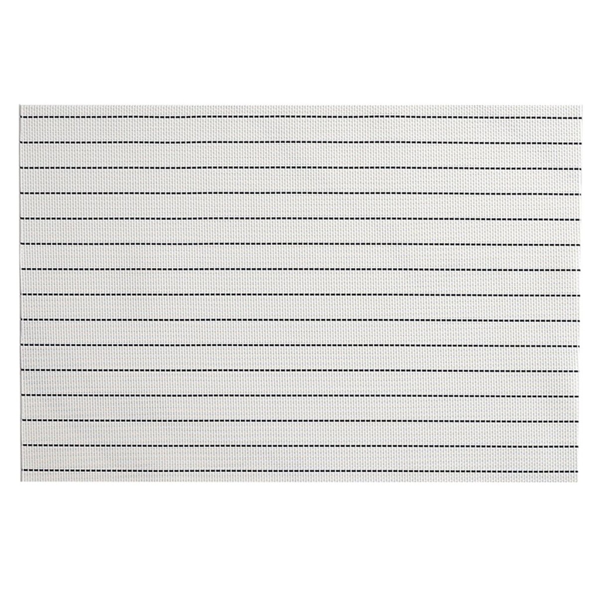 INDIVIDUAL PVC RAYAS NEGRAS 45x30CM BLANCO 
