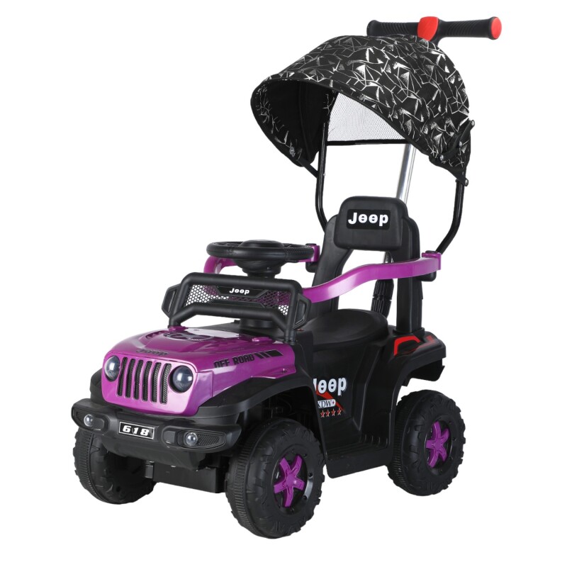 Jeep a Bateria Y Push Car 2 en 1 VIOLETA Jeep a Bateria Y Push Car 2 en 1 VIOLETA