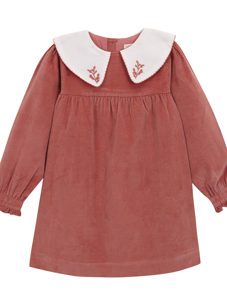 Vestido De Pana Lisa Cereza