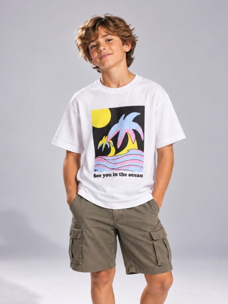 T-SHIRT N.SAILS 1504 M.C VARON BLANCO