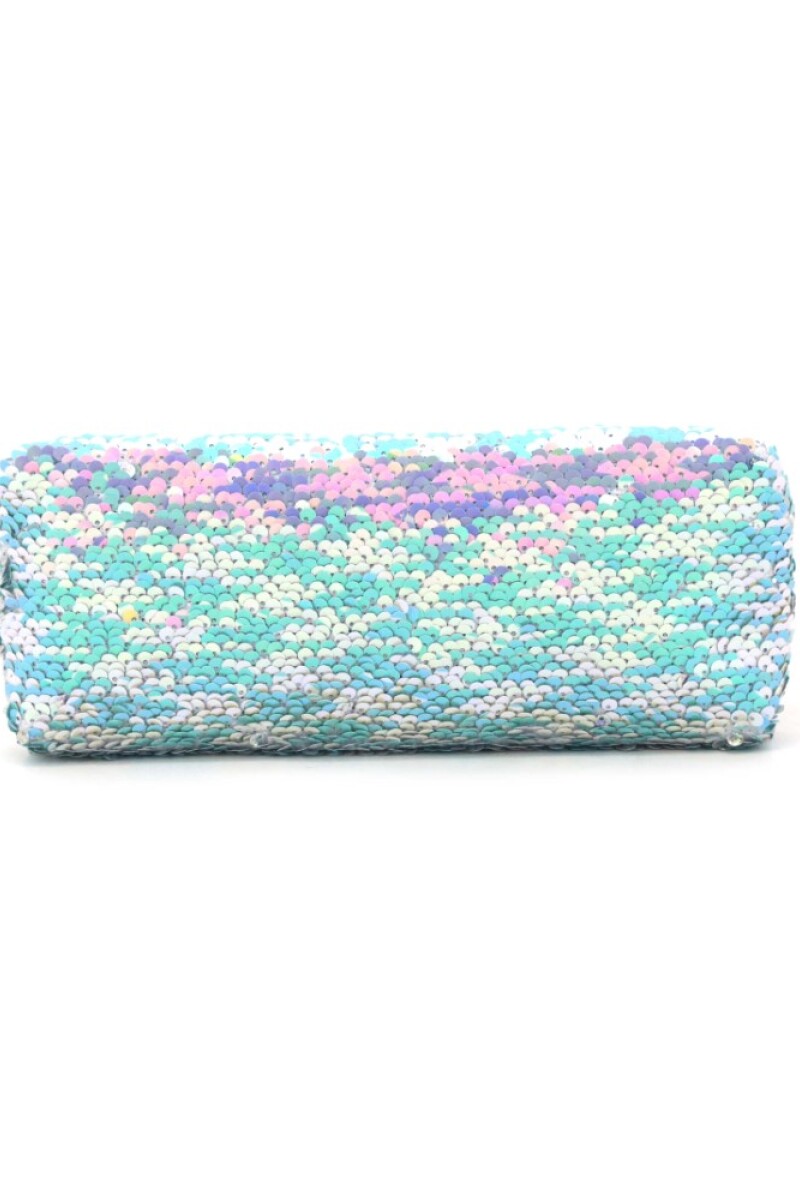 Cartuchera con lentejuelas reversibles Celeste