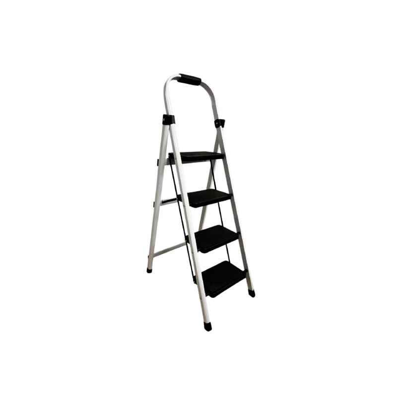 Escalera Tijera 4 Escalones De metal/plastico Negro/Blanco