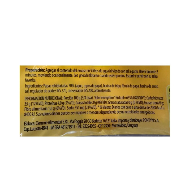 ÑOQUIS DE PAPA 500GRS ÑOQUIS DE PAPA 500GRS