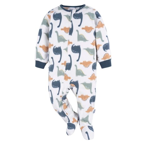 Enterito pijama polar con pie talles Todlder Blue Dino