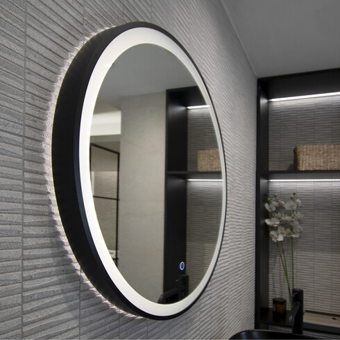 ESPEJO ANTIEMPAÑANTE PARA BAÑO DE 70X70 CON LUZ LED ENCENDIDO TIPO TOUCH AQUALIA 000