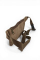 Riñonera chata de lona Marrón