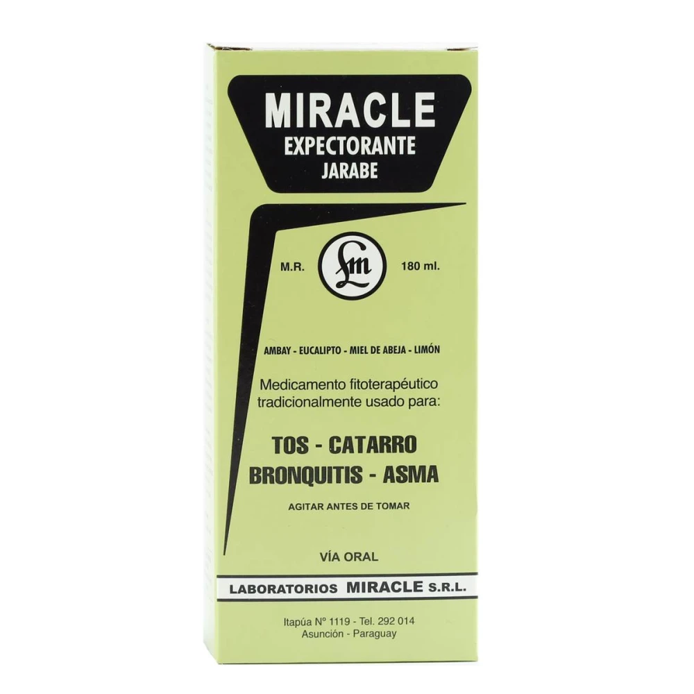 MIRACLE EXPECTORANTE JBE. FRASCO X 180 M