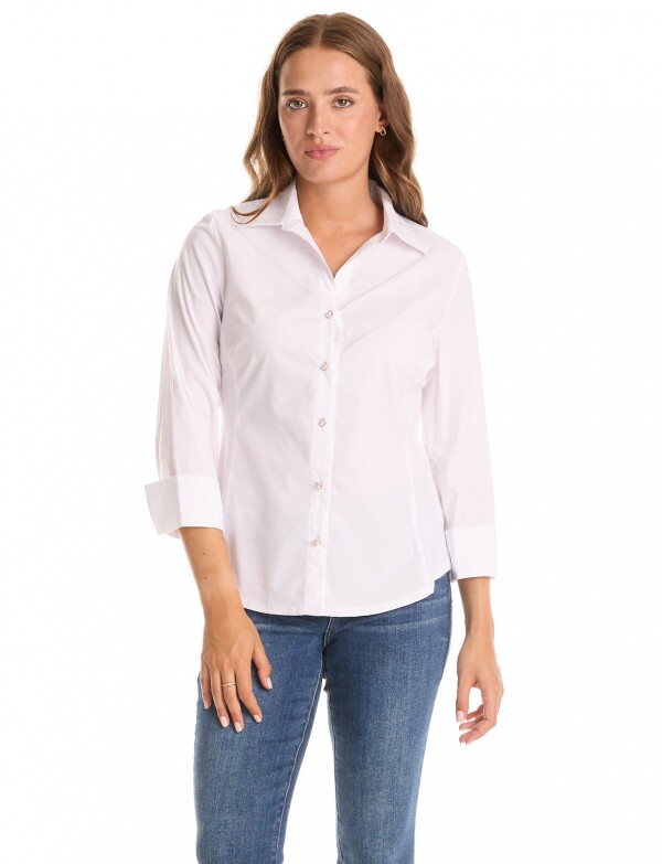 Camisa Det Btn BLANCO