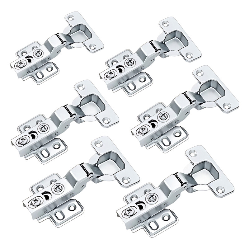 Pack X6 Bisagras Autoreten De Cazoleta 35mm Semi Curva Gris