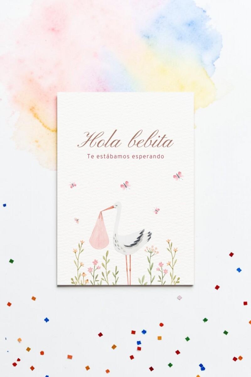 Tarjeta 10x15 baby shower - DISEÑO 6 