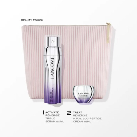 Set Lancome triple suero Renergie + HPN cream 15ml & Pouch Set Lancome triple suero Renergie + HPN cream 15ml & Pouch