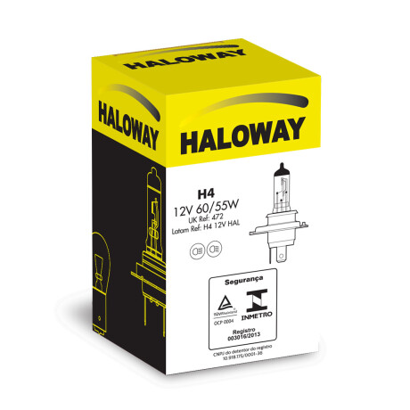 LAMPARA - HALOGENA H4 12V 60/55W P43t-38 =01661 HALOWAY LAMPARA - HALOGENA H4 12V 60/55W P43t-38 =01661 HALOWAY