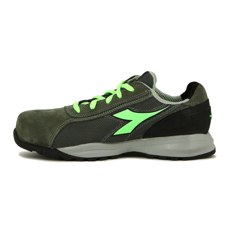 Zapato De Seguridad Diadora Utlity S1p Hro Src Gris-verde Fluo