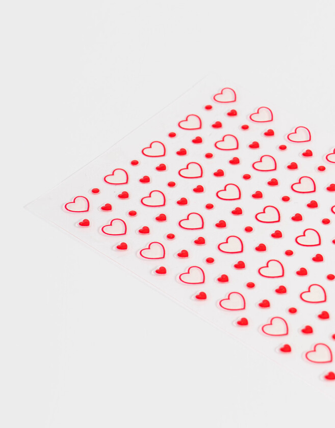 Nail Art Stickers Para Uñas Mini Autoadhesivos Para Uñas Con Diseño De Corazones Para Nail Art - Combinacion Multicolor