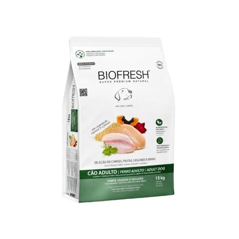 BIOFRESH PERRO SENIOR RAZA GRANDE 15KG 3 KG