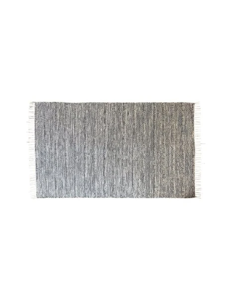 ALFOMBRA 69X114CM JASPEADO FLECOS NATURAL Y NAVY ALFOMBRA 69X114CM JASPEADO FLECOS NATURAL Y NAVY