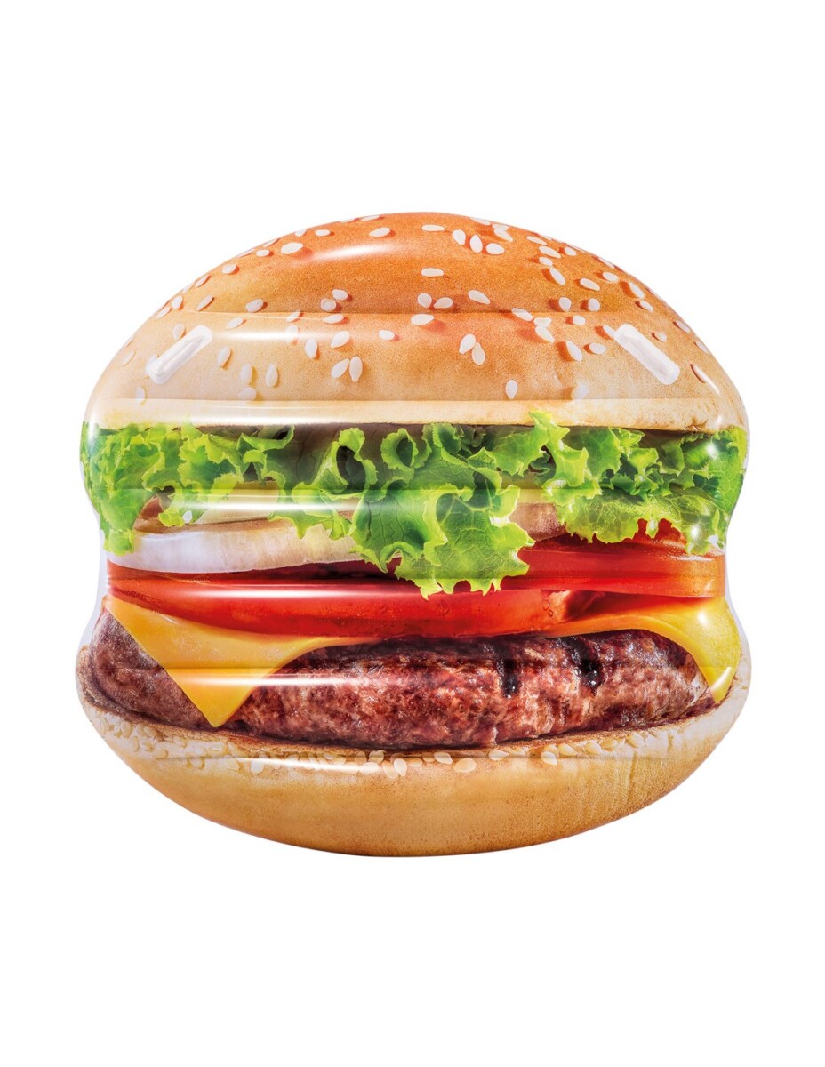INTEX ESTERA FLOTANTE HAMBURGUESA IMPRESIÓN REALISTICA 145CM X 142 CM 