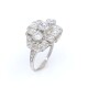 Anillo oro 18k blanco y platino, brillantes y diamantes Anillo oro 18k blanco y platino, brillantes y diamantes