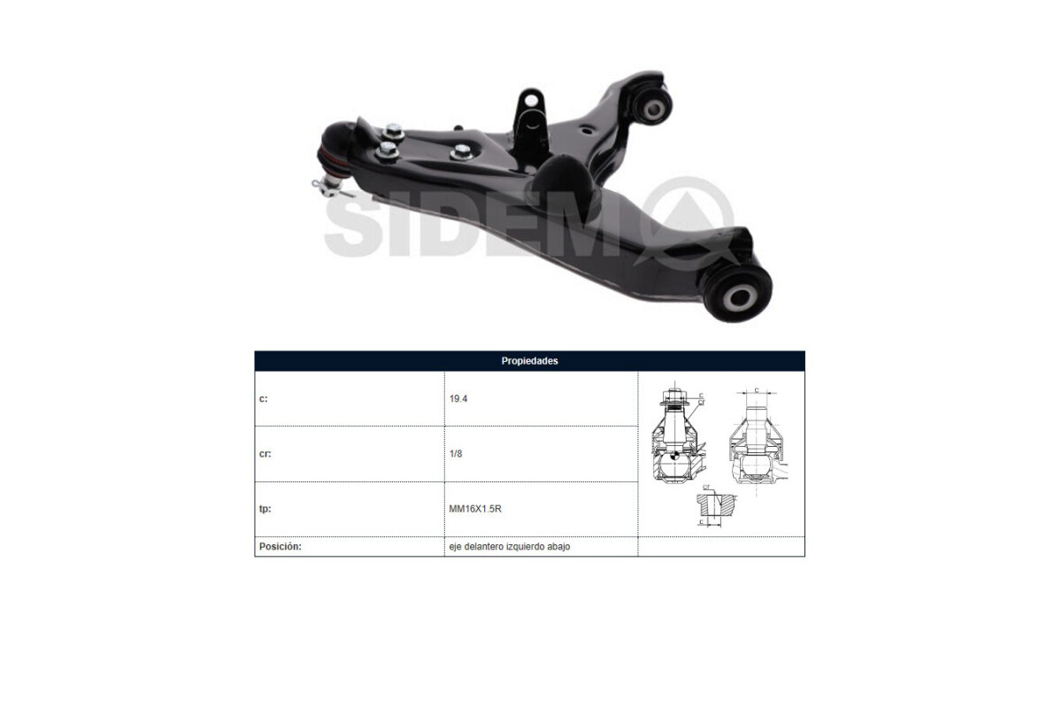 Parilla De Suspension Delantera Mitsubishi L200 15-25 Izq Parilla De Suspension Delantera Mitsubishi L200 15-25 Izq