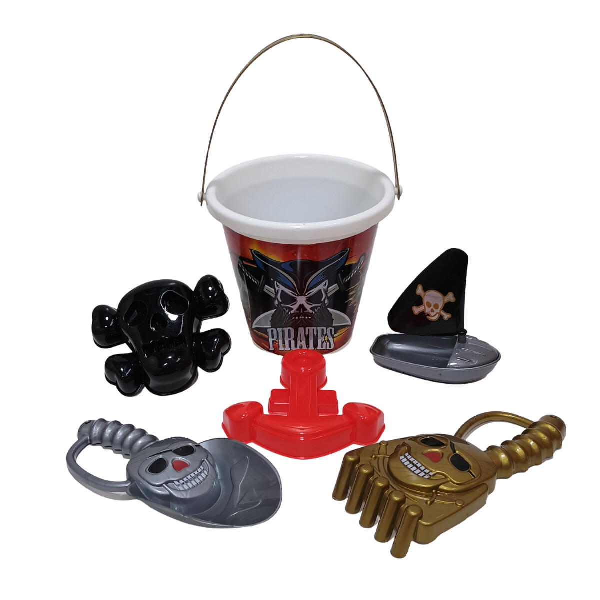 3X2 OUTLET Balde pirata con accesorios de playa - 3x2 Outlet Balde Pirata Con Accesorios De Playa 