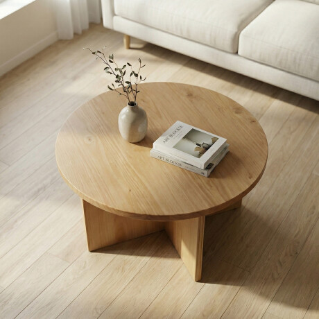 Mesa de Centro Arco - Redonda 0001 (Miel)