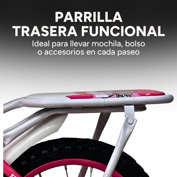 Bicicleta infantil Shengdi Rodado 14 Canasto Parrilla Hadas Rosa 1