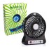 Ventilador Recargable Indicador Led 3 Velocidades Usb Color Variante Negro