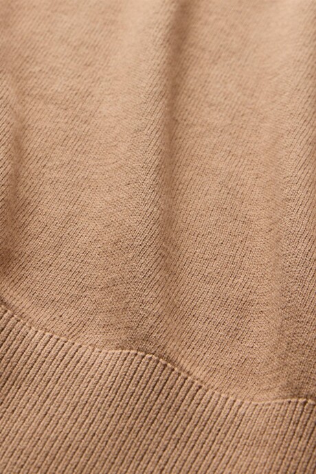 Buzo Algodòn Escote V Hombre Camel Hair